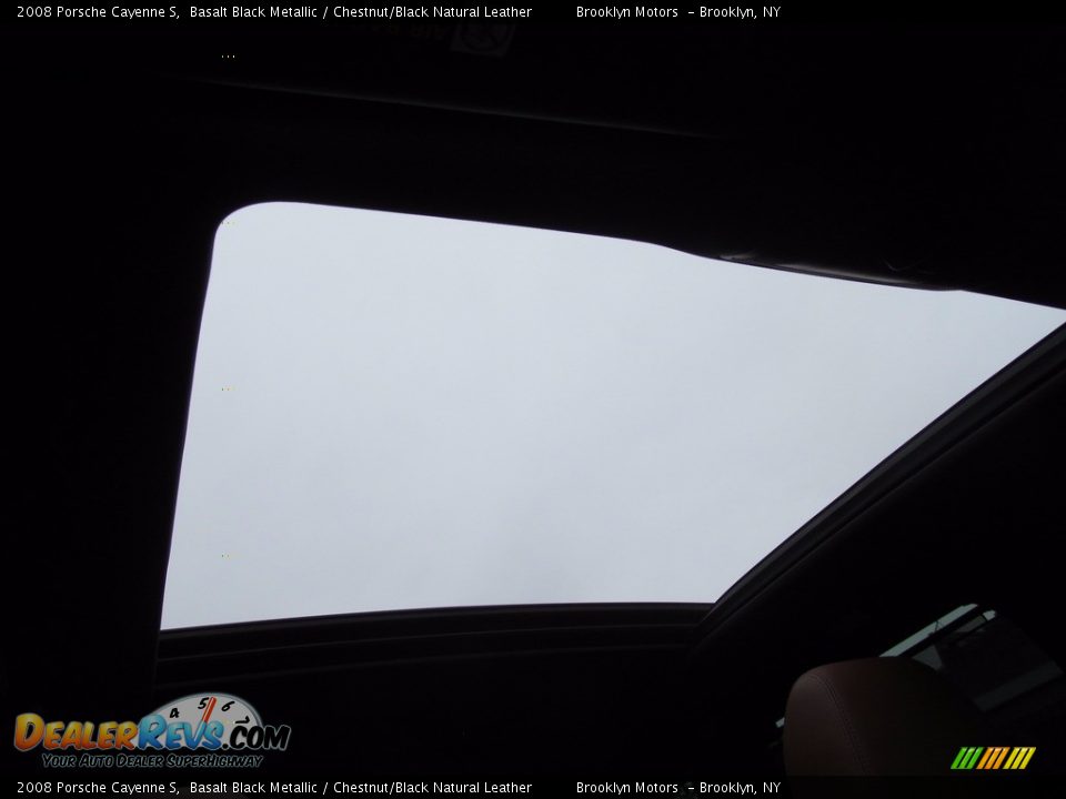 2008 Porsche Cayenne S Basalt Black Metallic / Chestnut/Black Natural Leather Photo #35