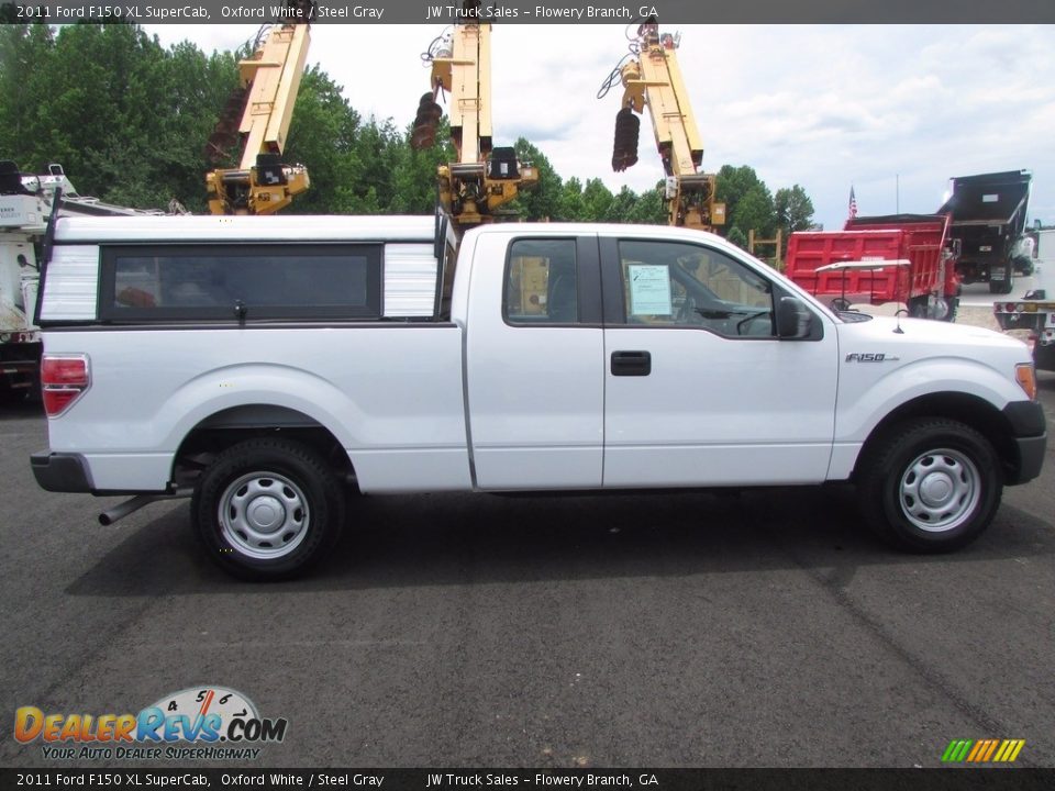 2011 Ford F150 XL SuperCab Oxford White / Steel Gray Photo #8