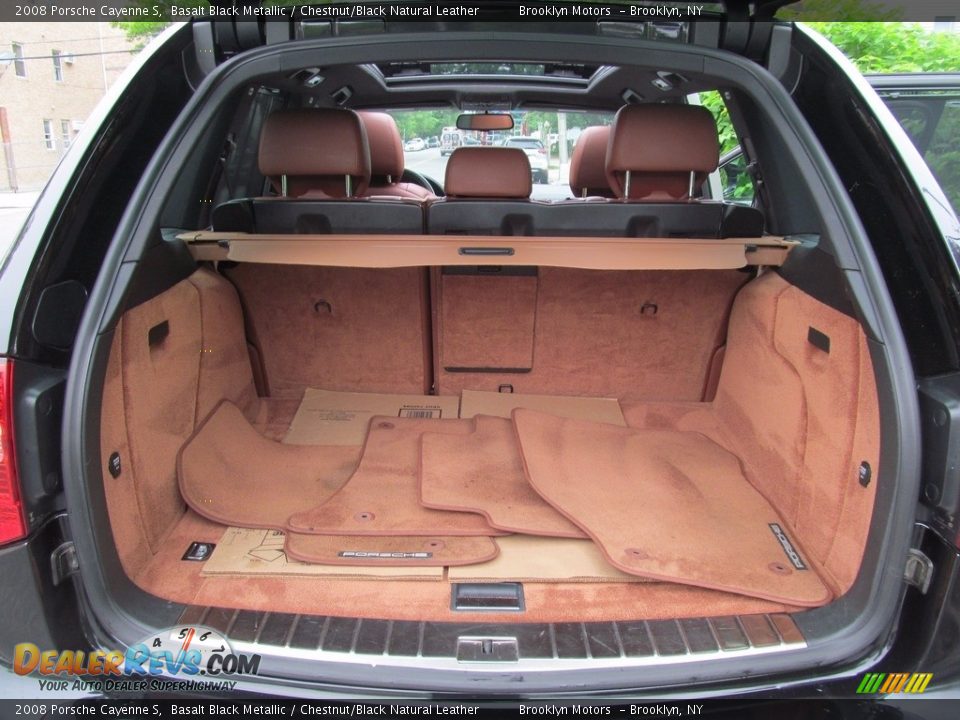 2008 Porsche Cayenne S Basalt Black Metallic / Chestnut/Black Natural Leather Photo #36