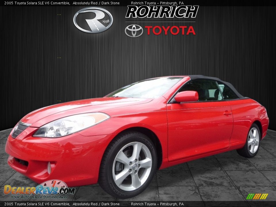 2005 Toyota Solara SLE V6 Convertible Absolutely Red / Dark Stone Photo #4