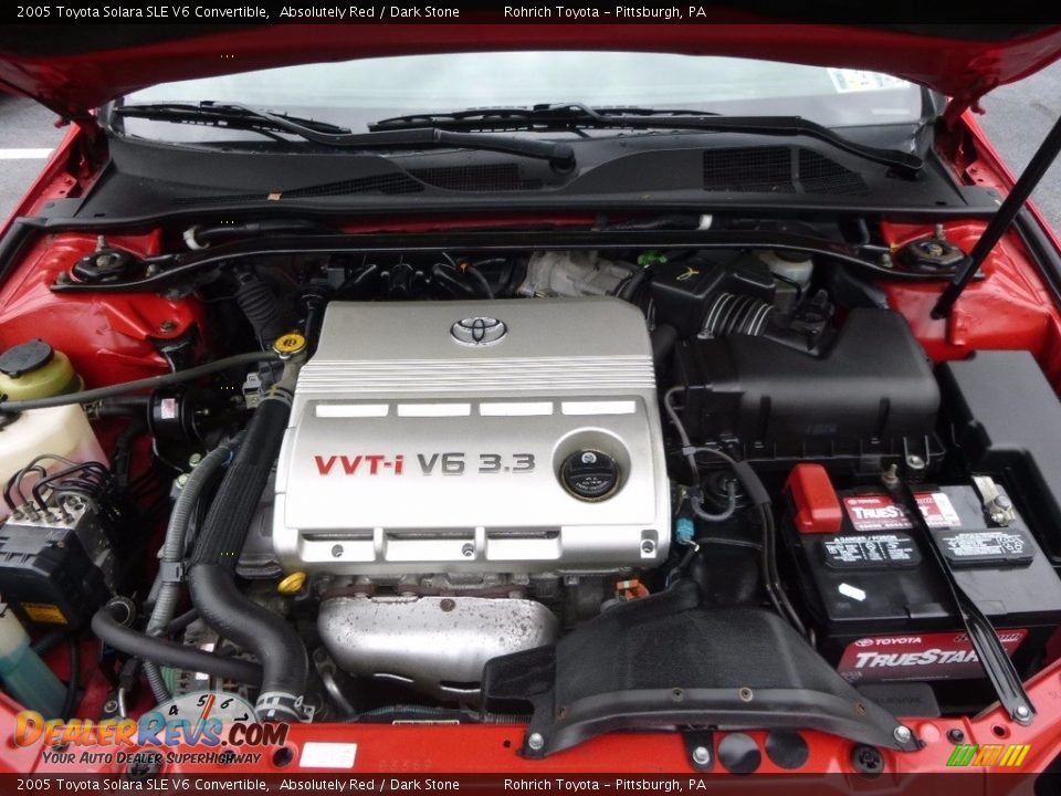 2005 Toyota Solara SLE V6 Convertible Absolutely Red / Dark Stone Photo #7
