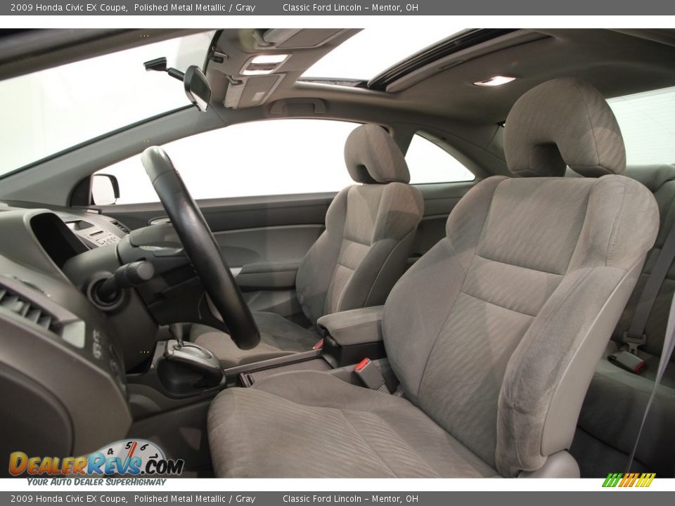 2009 Honda Civic EX Coupe Polished Metal Metallic / Gray Photo #5