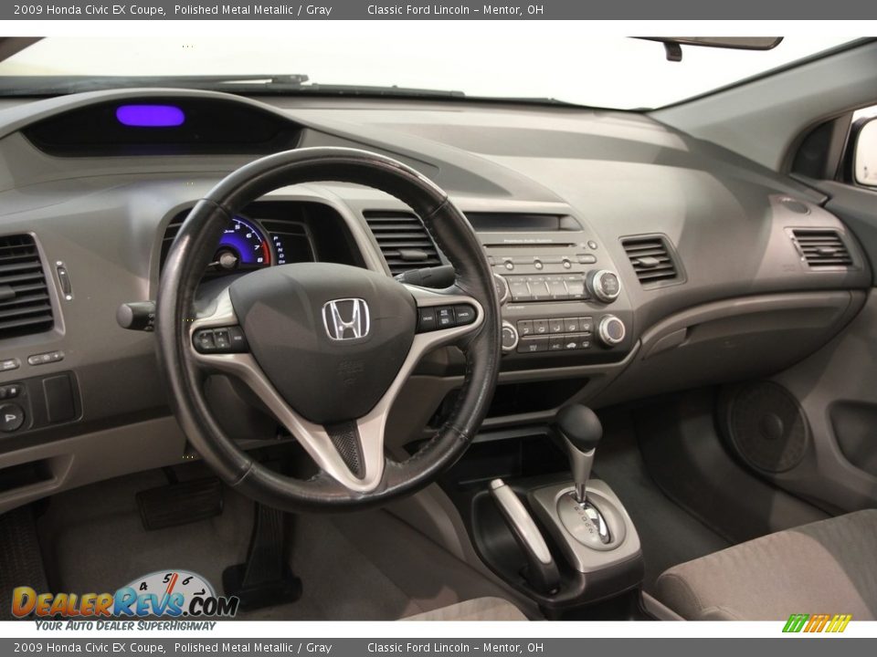 2009 Honda Civic EX Coupe Polished Metal Metallic / Gray Photo #6