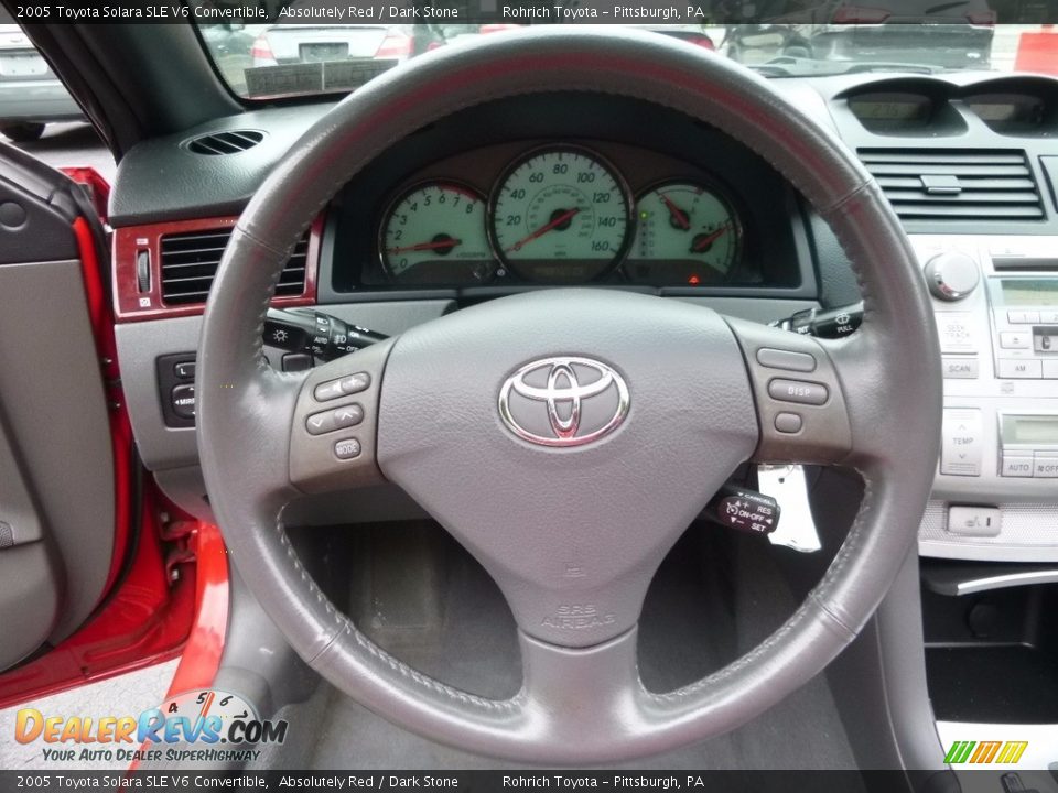 2005 Toyota Solara SLE V6 Convertible Absolutely Red / Dark Stone Photo #20