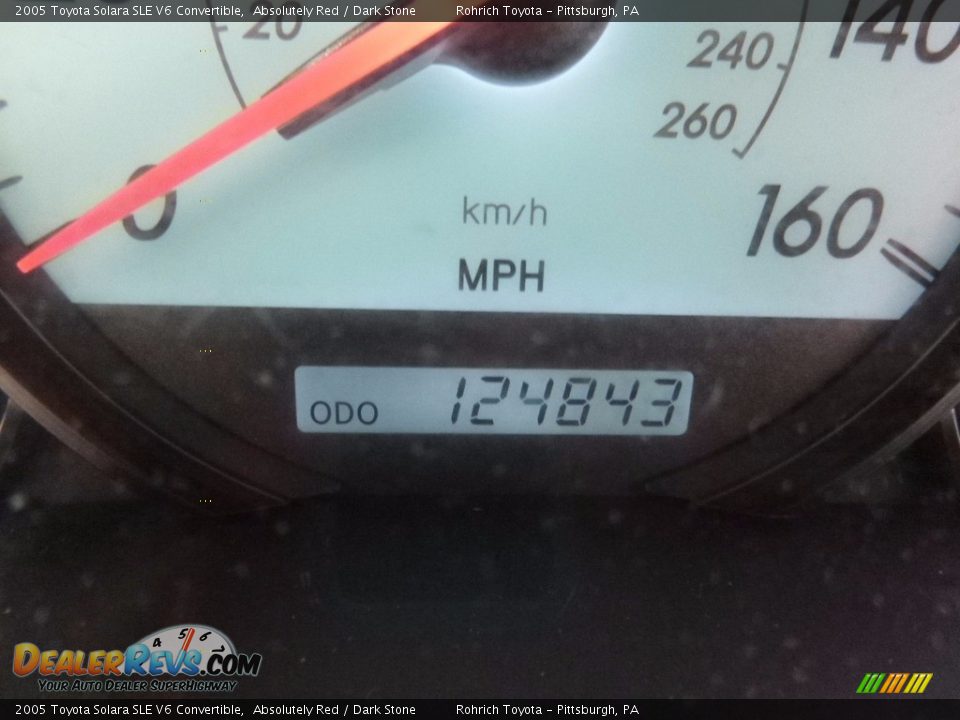 2005 Toyota Solara SLE V6 Convertible Absolutely Red / Dark Stone Photo #27
