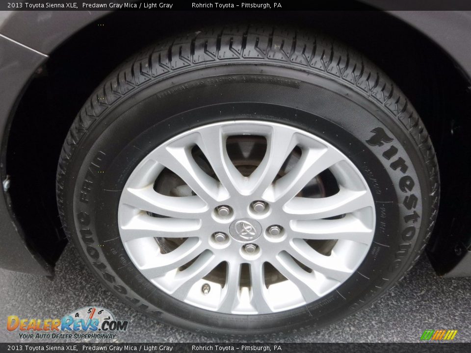 2013 Toyota Sienna XLE Predawn Gray Mica / Light Gray Photo #6