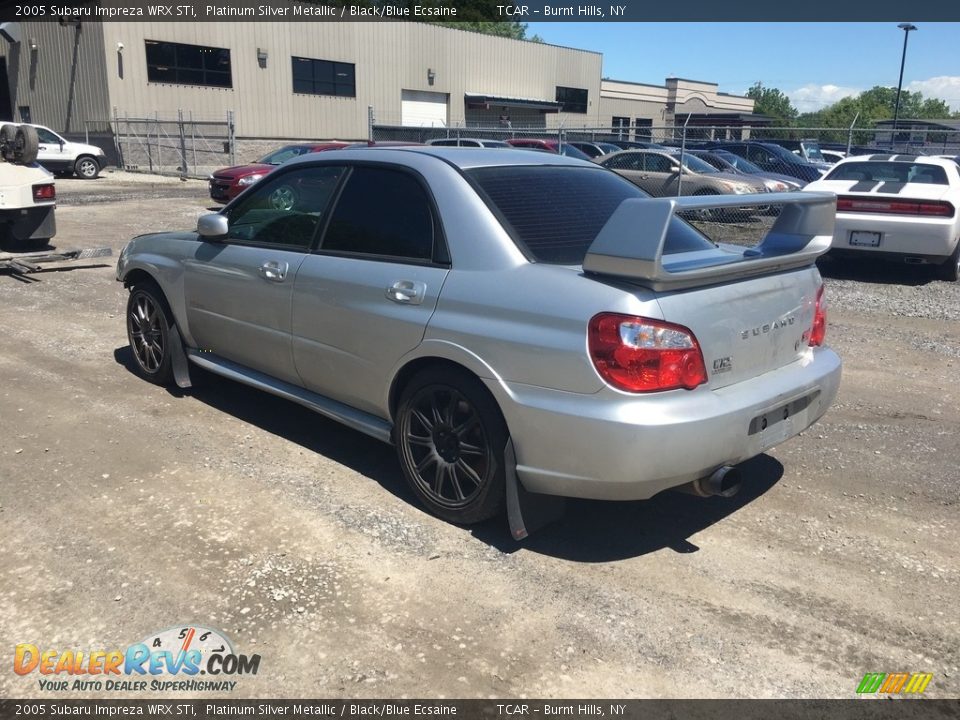 2005 Subaru Impreza WRX STi Platinum Silver Metallic / Black/Blue Ecsaine Photo #6