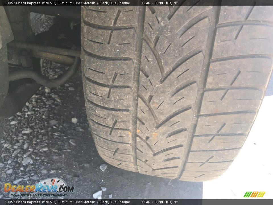 2005 Subaru Impreza WRX STi Platinum Silver Metallic / Black/Blue Ecsaine Photo #14