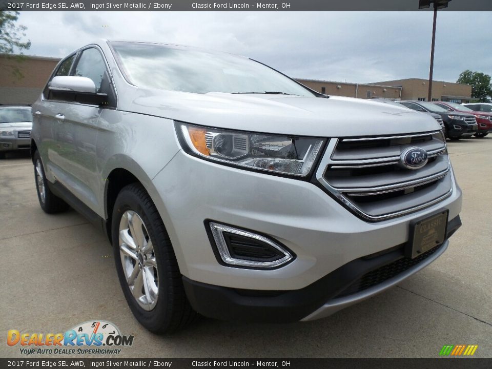 2017 Ford Edge SEL AWD Ingot Silver Metallic / Ebony Photo #1
