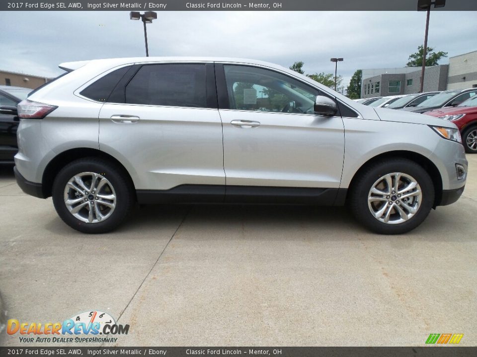 2017 Ford Edge SEL AWD Ingot Silver Metallic / Ebony Photo #3