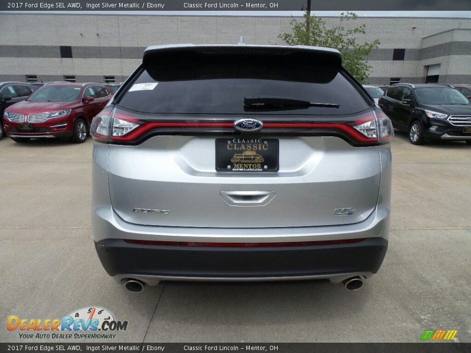 2017 Ford Edge SEL AWD Ingot Silver Metallic / Ebony Photo #4