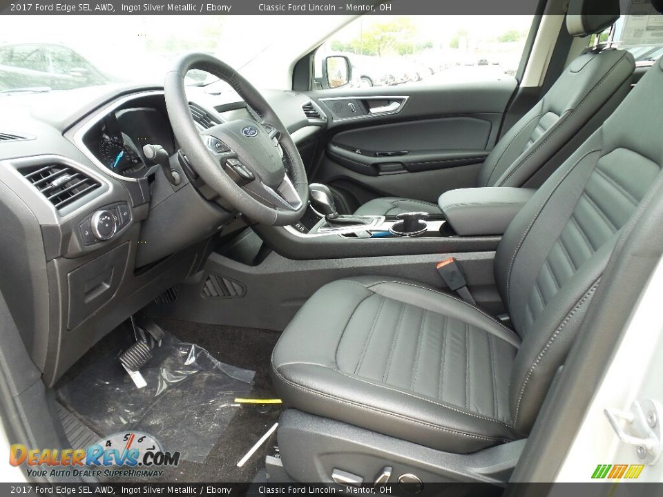2017 Ford Edge SEL AWD Ingot Silver Metallic / Ebony Photo #7