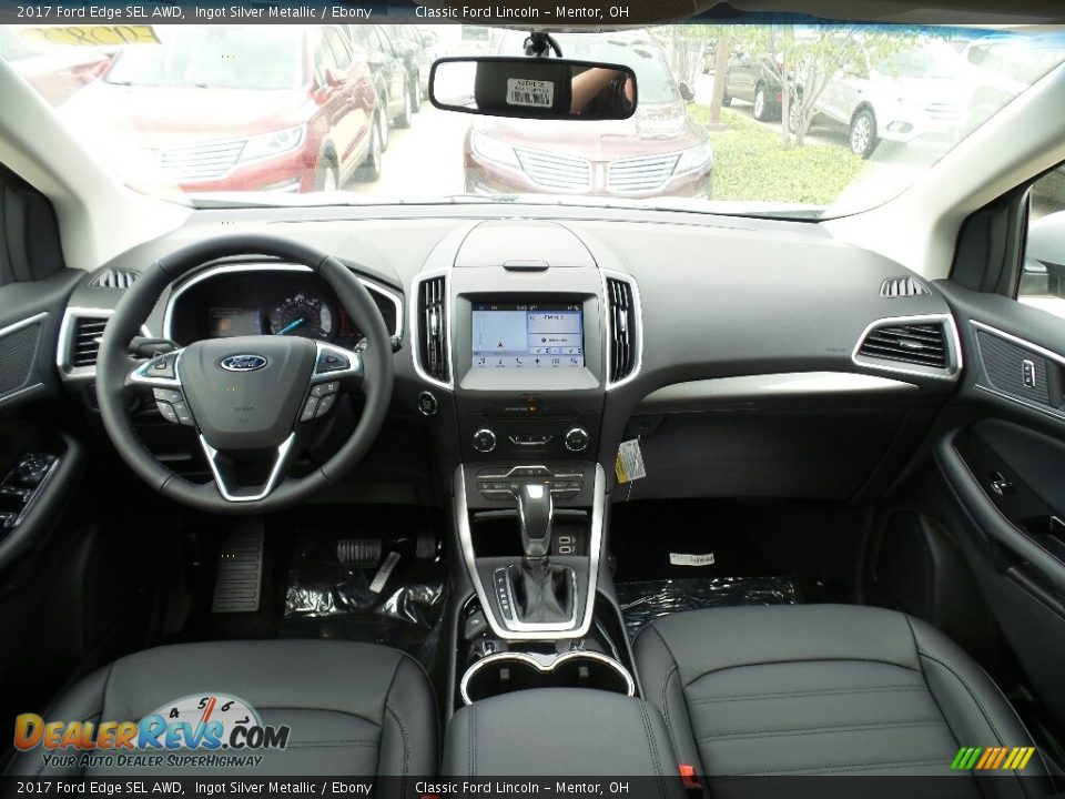 2017 Ford Edge SEL AWD Ingot Silver Metallic / Ebony Photo #8