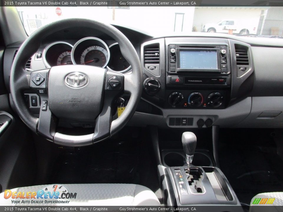 2015 Toyota Tacoma V6 Double Cab 4x4 Black / Graphite Photo #9