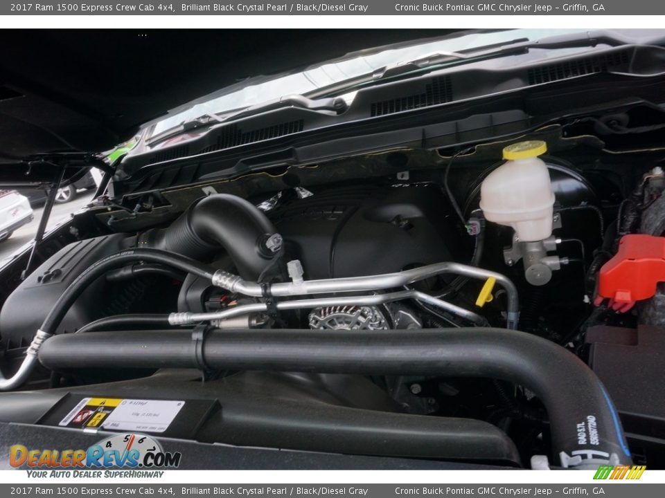 2017 Ram 1500 Express Crew Cab 4x4 Brilliant Black Crystal Pearl / Black/Diesel Gray Photo #13