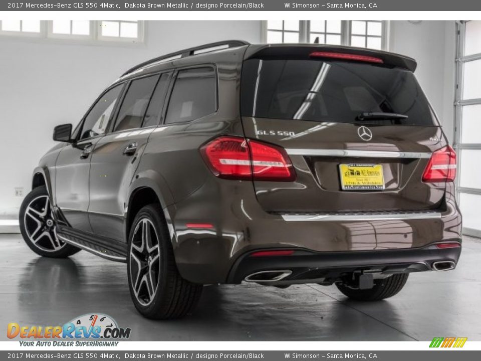 2017 Mercedes-Benz GLS 550 4Matic Dakota Brown Metallic / designo Porcelain/Black Photo #3