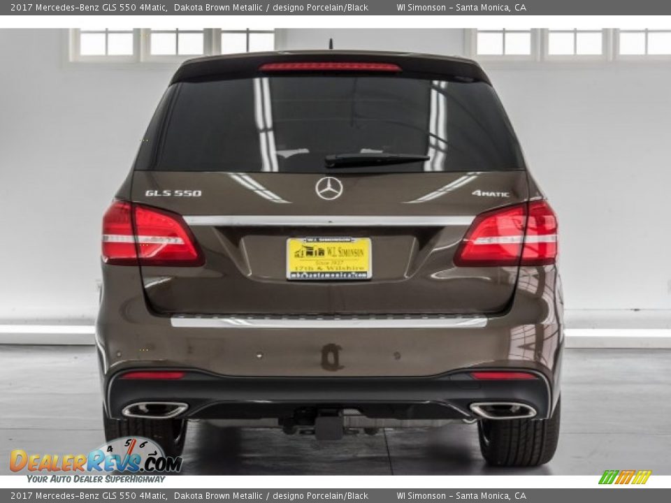 2017 Mercedes-Benz GLS 550 4Matic Dakota Brown Metallic / designo Porcelain/Black Photo #4