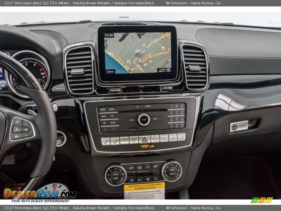 2017 Mercedes-Benz GLS 550 4Matic Dakota Brown Metallic / designo Porcelain/Black Photo #5