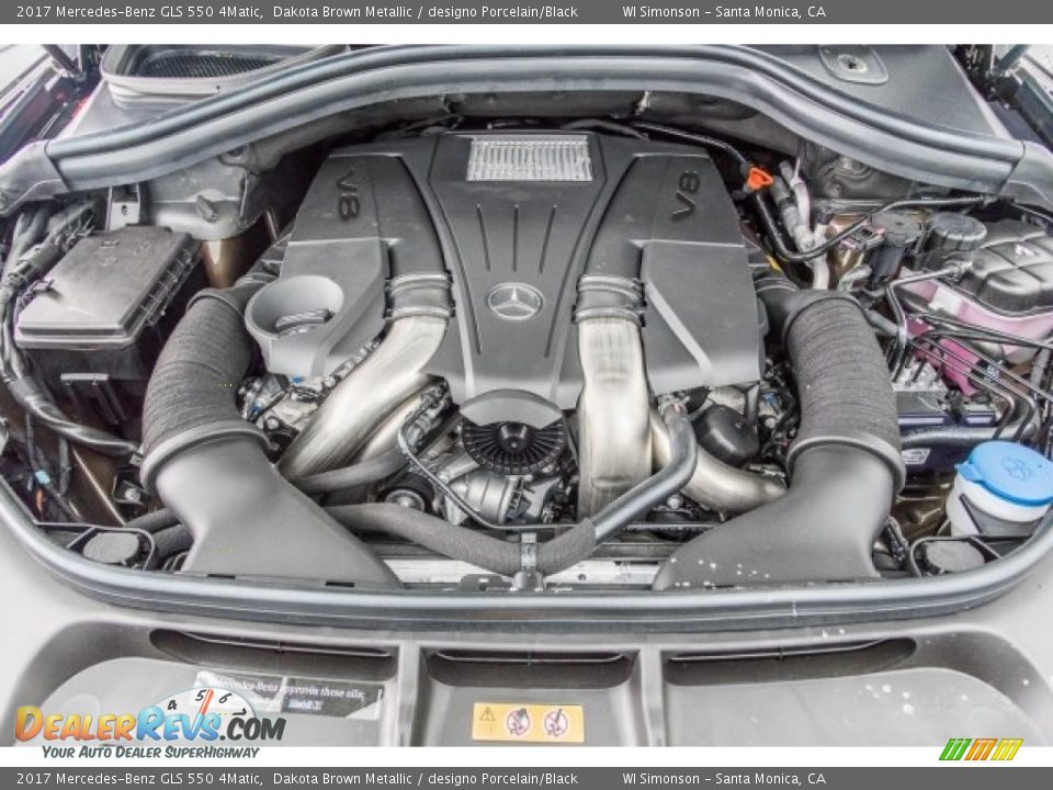 2017 Mercedes-Benz GLS 550 4Matic Dakota Brown Metallic / designo Porcelain/Black Photo #8