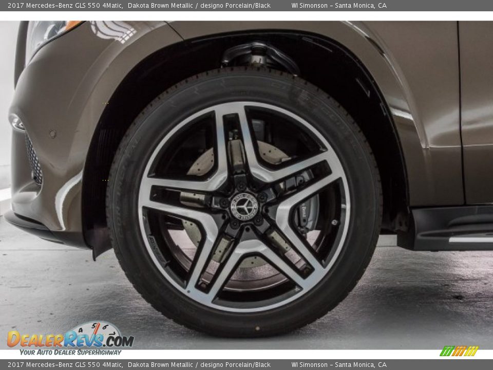2017 Mercedes-Benz GLS 550 4Matic Dakota Brown Metallic / designo Porcelain/Black Photo #9