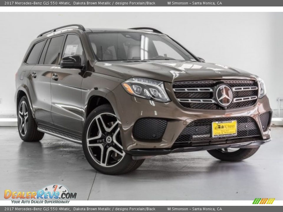2017 Mercedes-Benz GLS 550 4Matic Dakota Brown Metallic / designo Porcelain/Black Photo #12