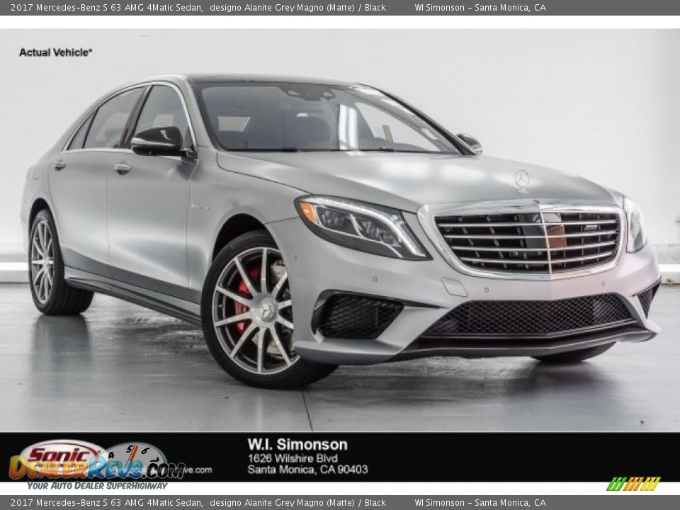 2017 Mercedes-Benz S 63 AMG 4Matic Sedan designo Alanite Grey Magno (Matte) / Black Photo #1