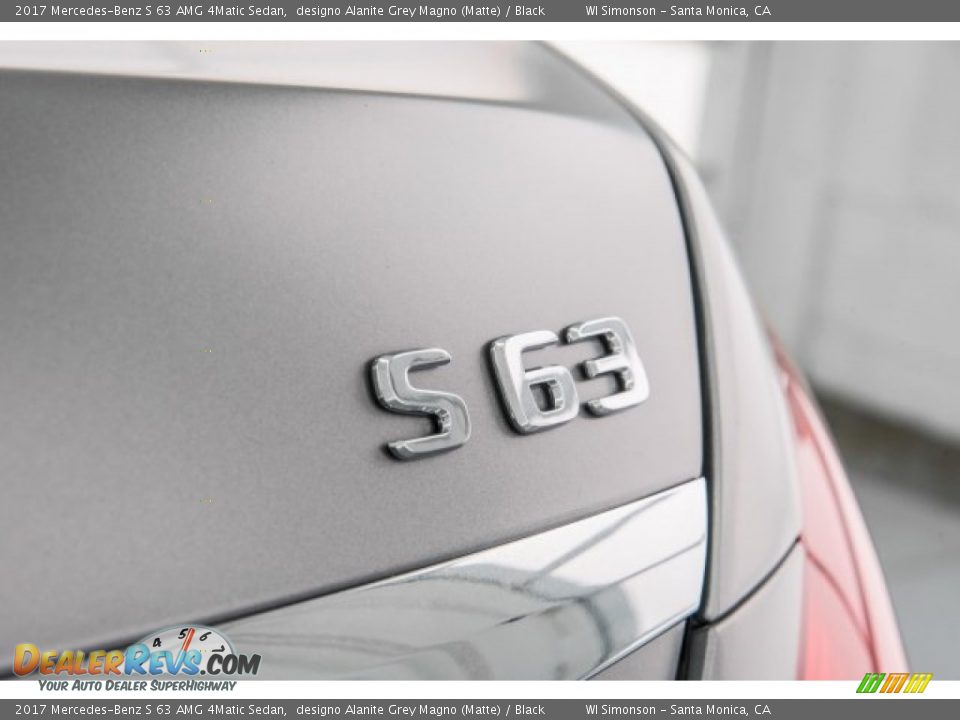 2017 Mercedes-Benz S 63 AMG 4Matic Sedan designo Alanite Grey Magno (Matte) / Black Photo #7