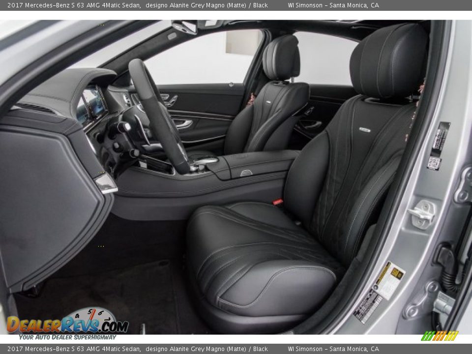Black Interior - 2017 Mercedes-Benz S 63 AMG 4Matic Sedan Photo #13