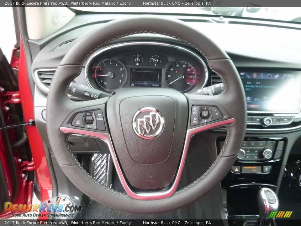 2017 Buick Encore Preferred AWD Winterberry Red Metallic / Ebony Photo #17