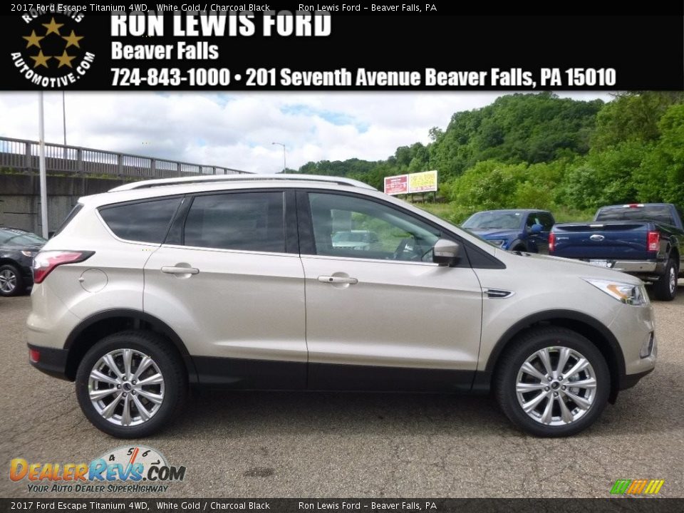 2017 Ford Escape Titanium 4WD White Gold / Charcoal Black Photo #1