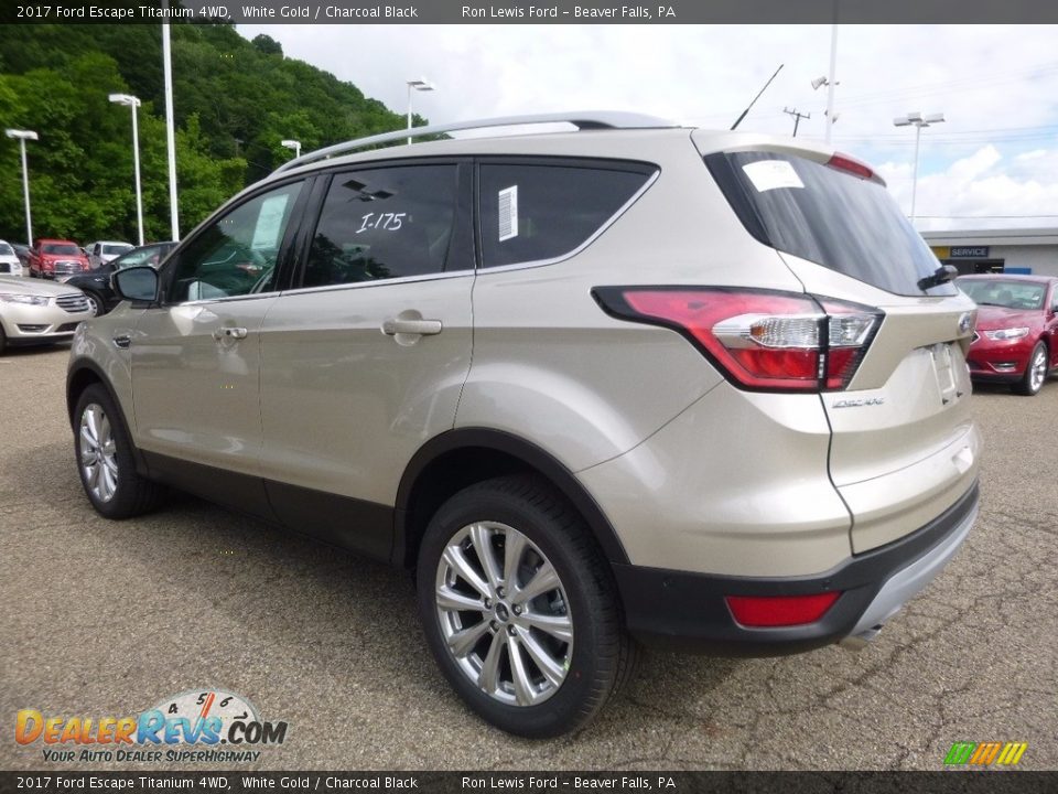 2017 Ford Escape Titanium 4WD White Gold / Charcoal Black Photo #4