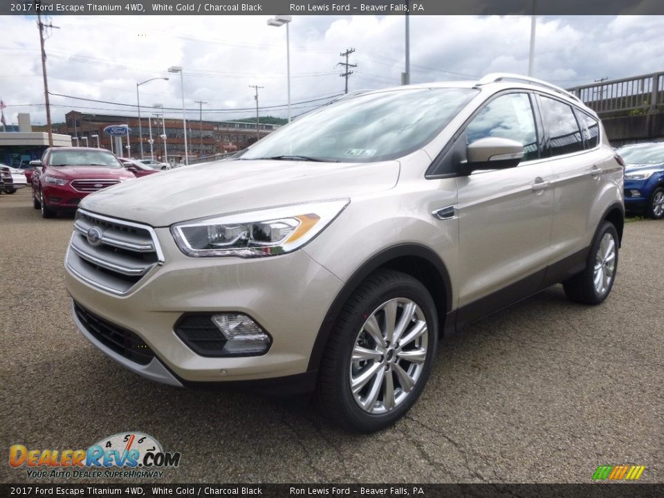 2017 Ford Escape Titanium 4WD White Gold / Charcoal Black Photo #6