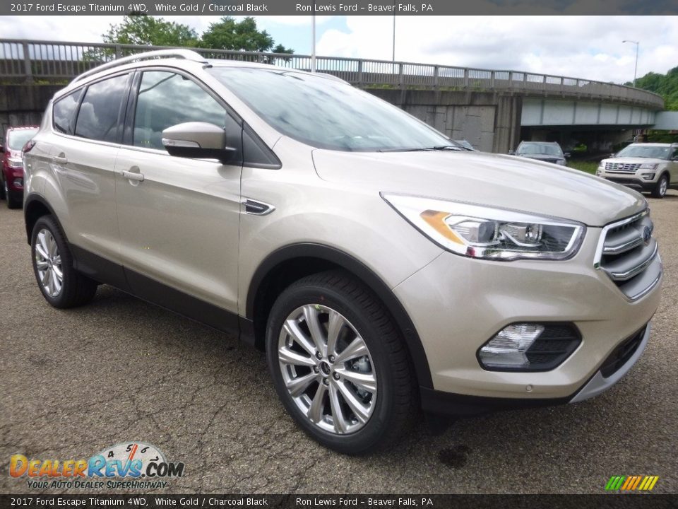 2017 Ford Escape Titanium 4WD White Gold / Charcoal Black Photo #8