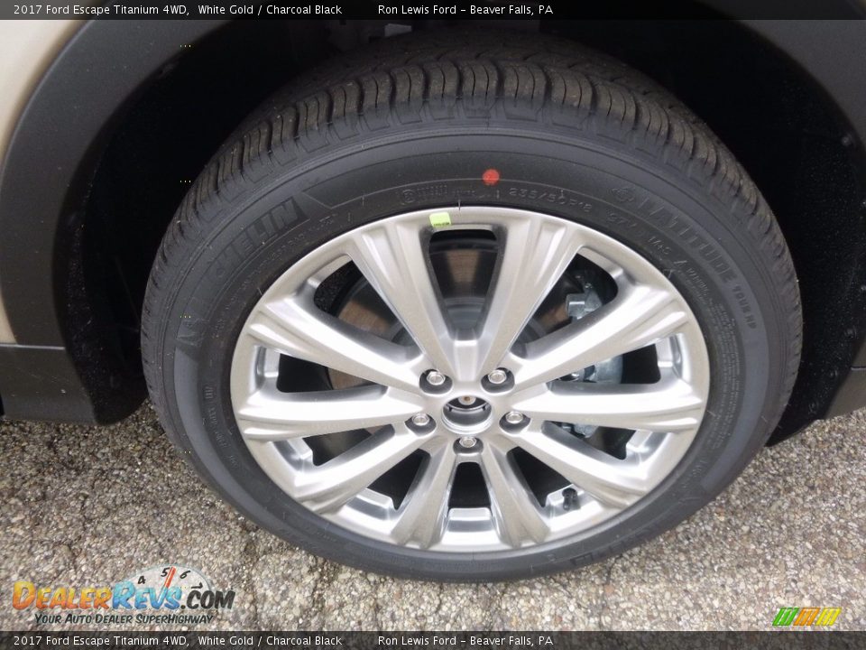 2017 Ford Escape Titanium 4WD White Gold / Charcoal Black Photo #9