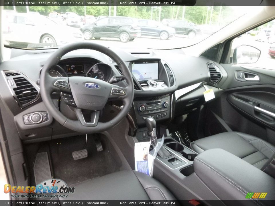 2017 Ford Escape Titanium 4WD White Gold / Charcoal Black Photo #12