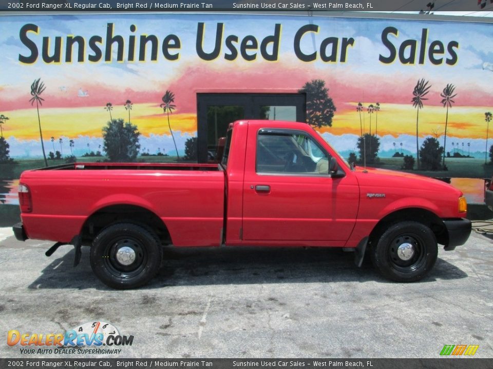 2002 Ford Ranger XL Regular Cab Bright Red / Medium Prairie Tan Photo #3