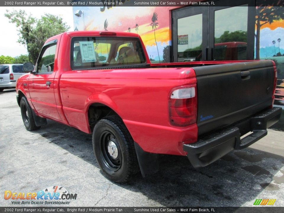 2002 Ford Ranger XL Regular Cab Bright Red / Medium Prairie Tan Photo #7