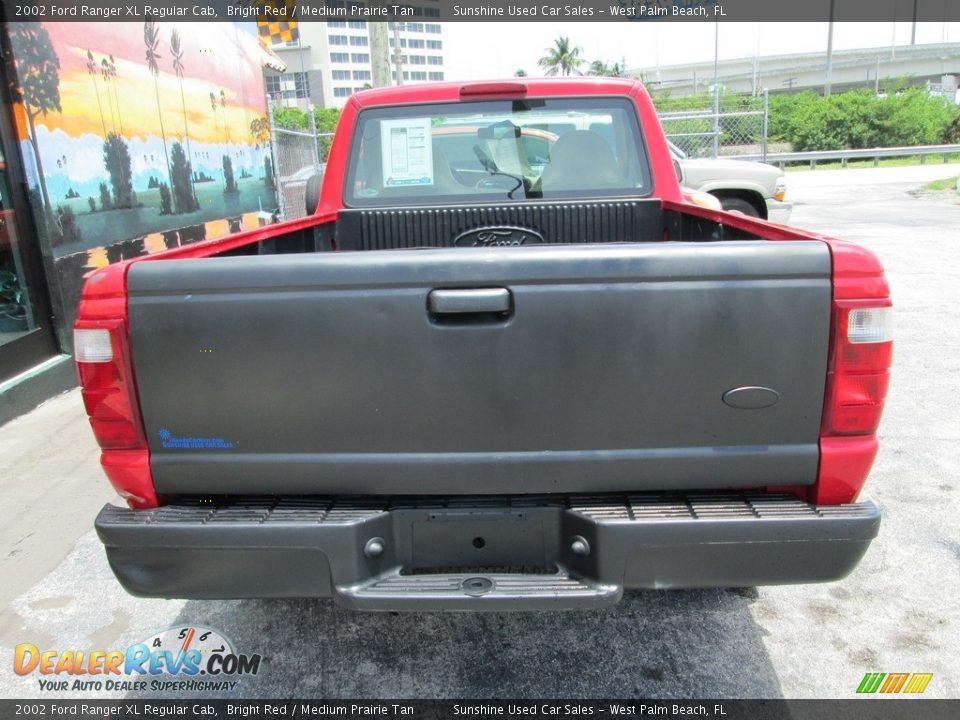 2002 Ford Ranger XL Regular Cab Bright Red / Medium Prairie Tan Photo #8