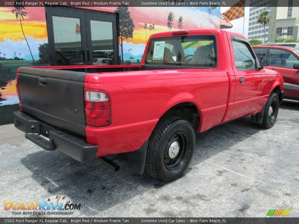 2002 Ford Ranger XL Regular Cab Bright Red / Medium Prairie Tan Photo #9