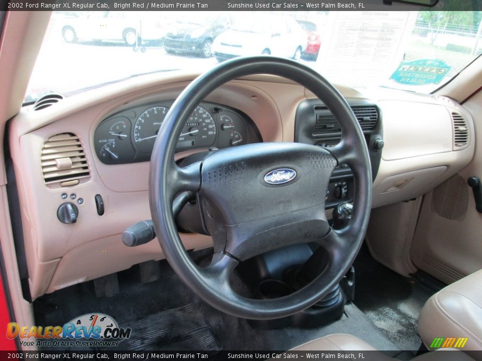 2002 Ford Ranger XL Regular Cab Bright Red / Medium Prairie Tan Photo #11