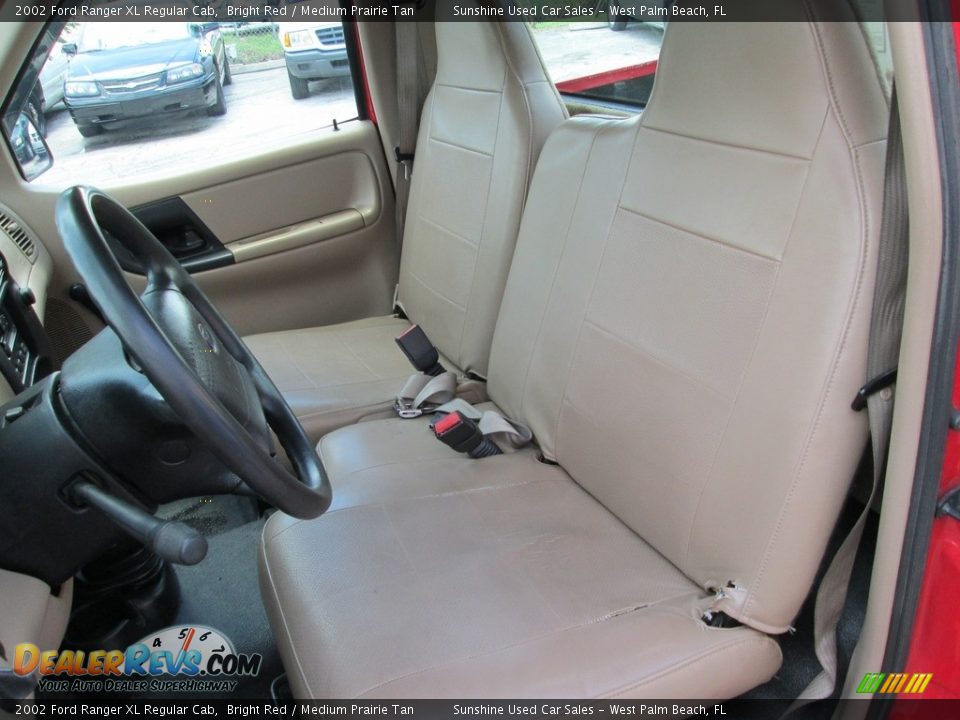 2002 Ford Ranger XL Regular Cab Bright Red / Medium Prairie Tan Photo #12