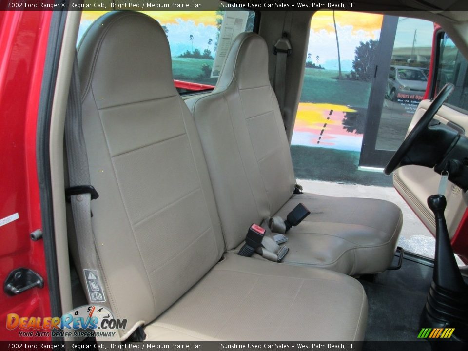 2002 Ford Ranger XL Regular Cab Bright Red / Medium Prairie Tan Photo #15