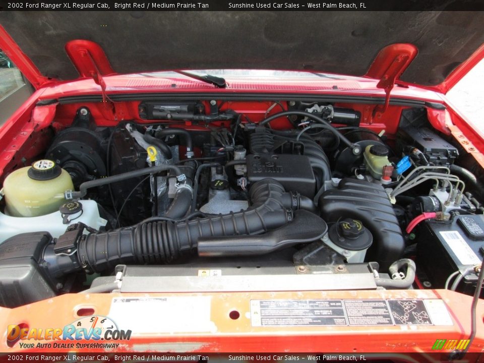 2002 Ford Ranger XL Regular Cab Bright Red / Medium Prairie Tan Photo #16