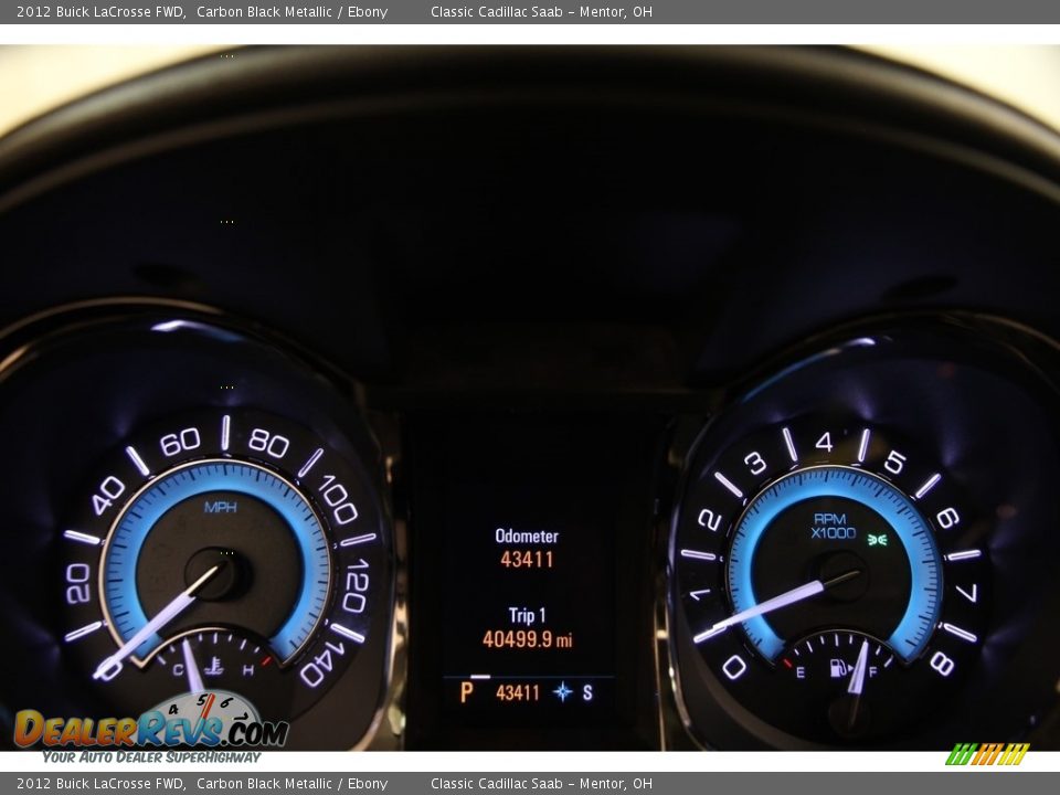 2012 Buick LaCrosse FWD Carbon Black Metallic / Ebony Photo #7