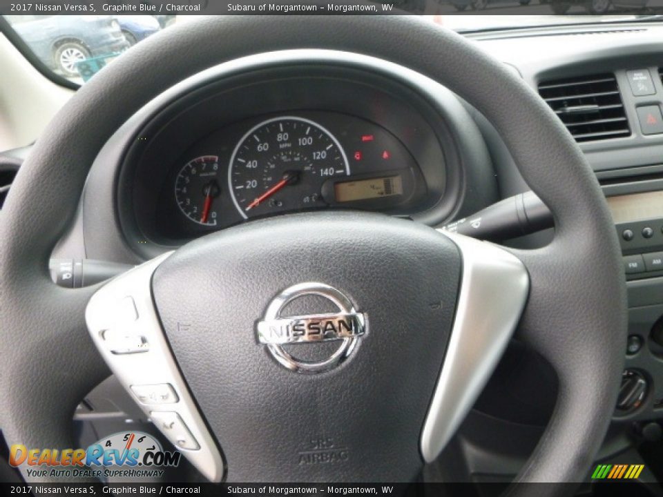 2017 Nissan Versa S Graphite Blue / Charcoal Photo #19