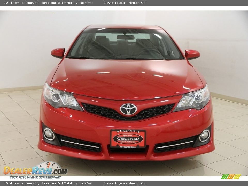 2014 Toyota Camry SE Barcelona Red Metallic / Black/Ash Photo #2