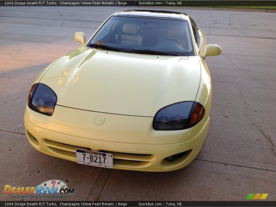1994 Dodge Stealth R/T Turbo Champagne Yellow Pearl Metallic / Beige Photo #7