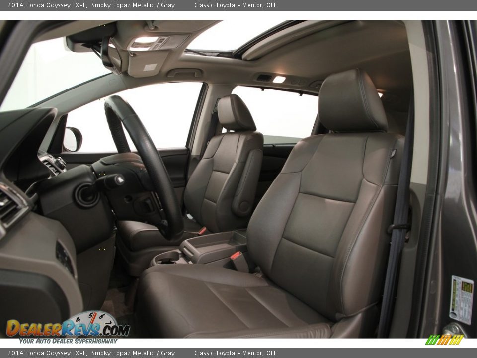 2014 Honda Odyssey EX-L Smoky Topaz Metallic / Gray Photo #5