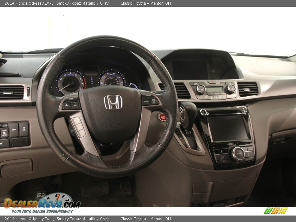 2014 Honda Odyssey EX-L Smoky Topaz Metallic / Gray Photo #6