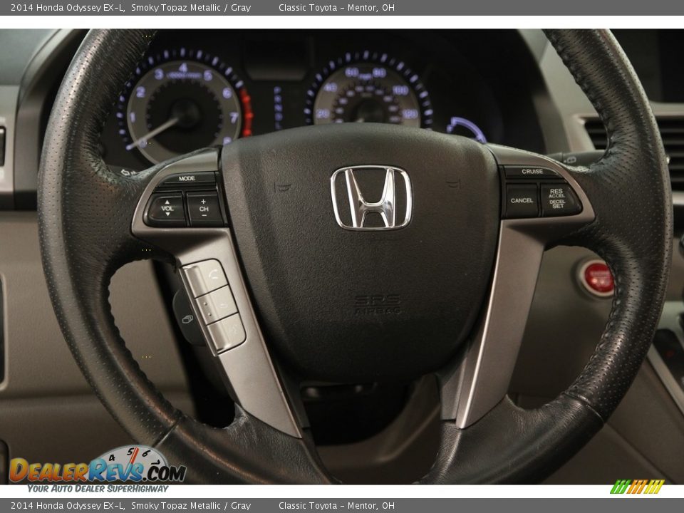 2014 Honda Odyssey EX-L Smoky Topaz Metallic / Gray Photo #7